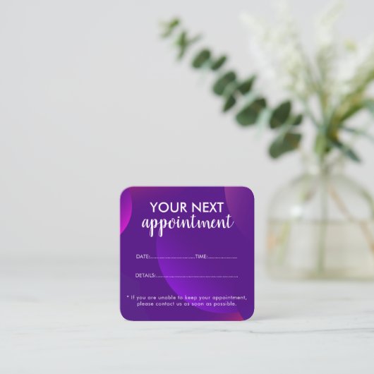 Trendy Modern Salon Appointment Reminder Card 予約カード (スタンド正面)
