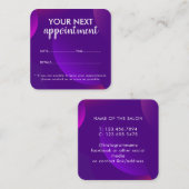 Trendy Modern Salon Appointment Reminder Card 予約カード (正面/裏面)
