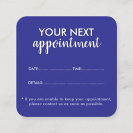 Trendy Modern Salon Appointment Reminder Card 予約カード
