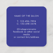 Trendy Modern Salon Appointment Reminder Card 予約カード (裏面)