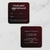 Trendy Modern Salon Appointment Reminder Card 予約カード (正面/裏面)