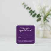 Trendy Modern Salon Appointment Reminder Card 予約カード (スタンド正面)