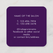 Trendy Modern Salon Appointment Reminder Card 予約カード (裏面)
