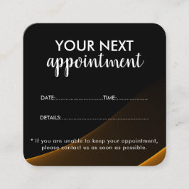 Trendy Modern Salon Appointment Reminder Card 予約カード