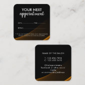 Trendy Modern Salon Appointment Reminder Card 予約カード (正面/裏面)