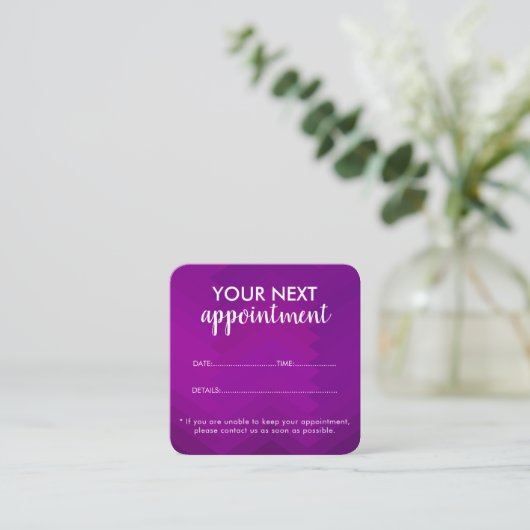 Trendy Modern Salon Appointment Reminder Card 予約カード (スタンド正面)