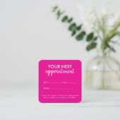 Trendy Modern Salon Appointment Reminder Card 予約カード (スタンド正面)