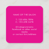 Trendy Modern Salon Appointment Reminder Card 予約カード (裏面)