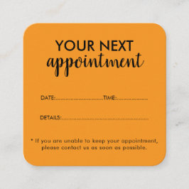 Trendy Modern Salon Appointment Reminder Card 予約カード