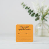 Trendy Modern Salon Appointment Reminder Card 予約カード (スタンド正面)