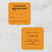 Trendy Modern Salon Appointment Reminder Card 予約カード (正面/裏面)