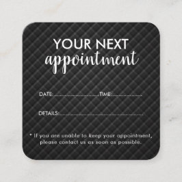 Trendy Modern Salon Appointment Reminder Card 予約カード
