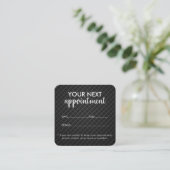 Trendy Modern Salon Appointment Reminder Card 予約カード (スタンド正面)