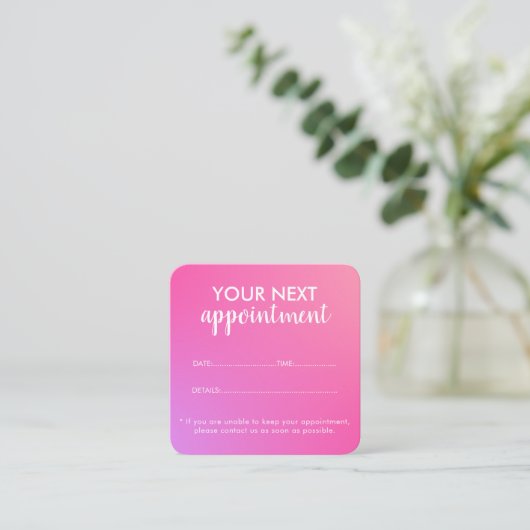 Trendy Modern Salon Appointment Reminder Card 予約カード (スタンド正面)