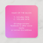 Trendy Modern Salon Appointment Reminder Card 予約カード (裏面)