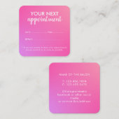 Trendy Modern Salon Appointment Reminder Card 予約カード (正面/裏面)