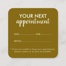 Trendy Modern Salon Appointment Reminder Card 予約カード