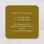Trendy Modern Salon Appointment Reminder Card 予約カード (裏面)