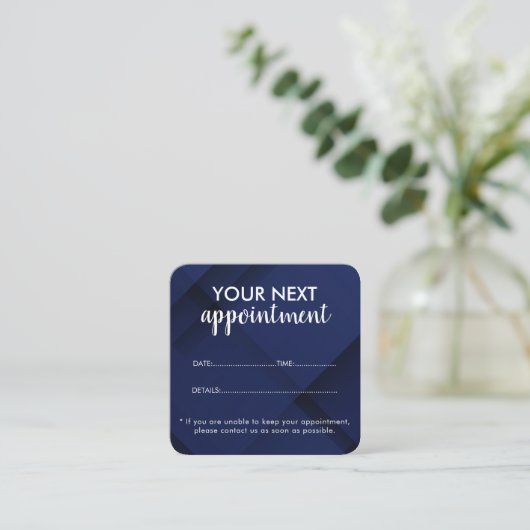 Trendy Modern Salon Appointment Reminder Card 予約カード (スタンド正面)