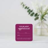 Trendy Modern Salon Appointment Reminder Card 予約カード (スタンド正面)