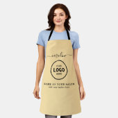  Trendy Modern Salon Logo Apron エプロン (着用した状態)