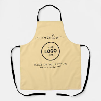 Trendy Modern Salon Logo Apron エプロン
