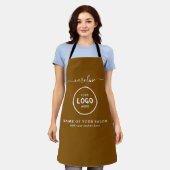  Trendy Modern Salon Logo Apron エプロン (着用した状態)