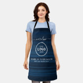  Trendy Modern Salon Logo Apron エプロン (着用した状態)