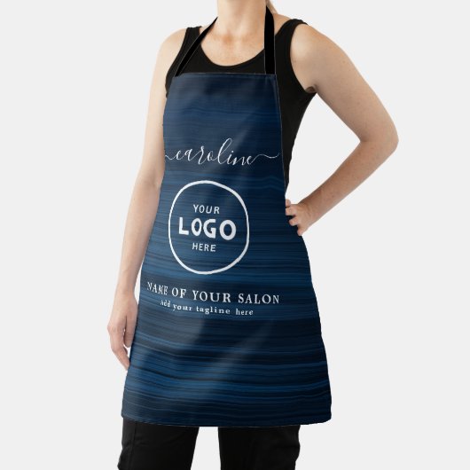  Trendy Modern Salon Logo Apron エプロン (インサイチュ)