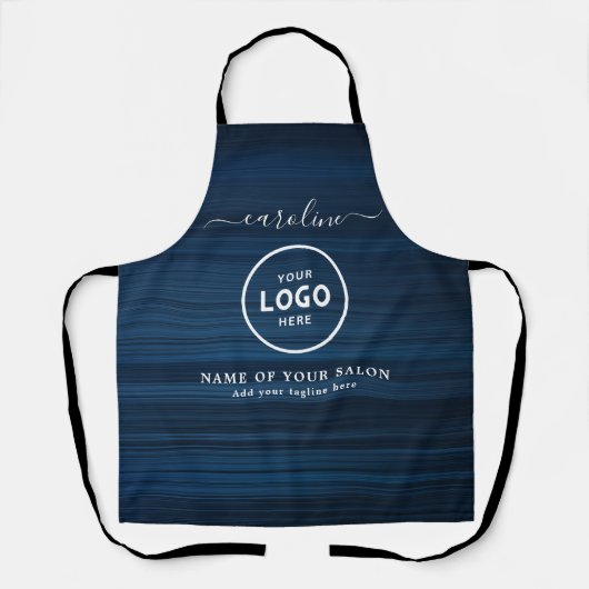  Trendy Modern Salon Logo Apron エプロン (正面)