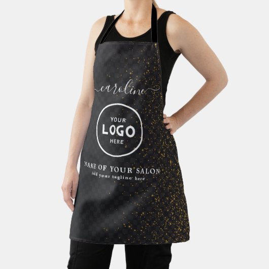 Trendy Modern Salon Logo Apron エプロン (インサイチュ)