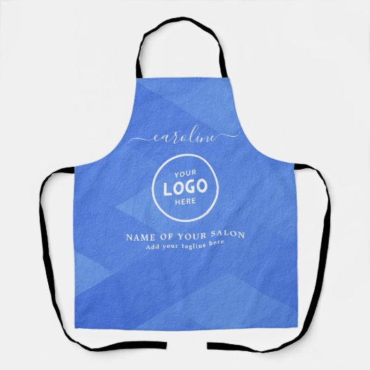  Trendy Modern Salon Logo Apron エプロン (正面)