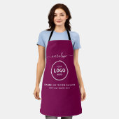 Trendy Modern Salon Logo Apron エプロン (着用した状態)