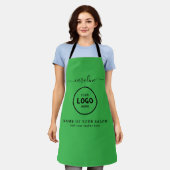  Trendy Modern Salon Logo Apron エプロン (着用した状態)