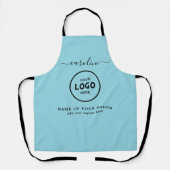  Trendy Modern Salon Logo Apron エプロン (正面)