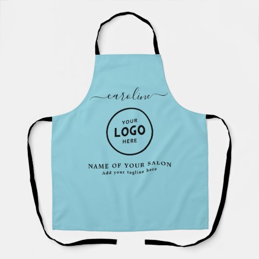 Trendy Modern Salon Logo Apron エプロン (正面)