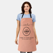  Trendy Modern Salon Logo Apron エプロン (着用した状態)