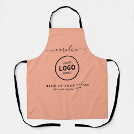  Trendy Modern Salon Logo Apron エプロン