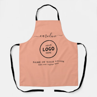  Trendy Modern Salon Logo Apron エプロン
