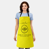  Trendy Modern Salon Logo Apron エプロン (着用した状態)