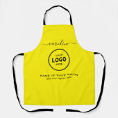  Trendy Modern Salon Logo Apron エプロン (正面)