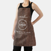  Trendy Modern Salon Logo Apron エプロン (インサイチュ)
