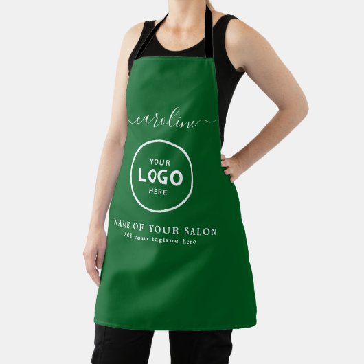  Trendy Modern Salon Logo Apron エプロン (インサイチュ)