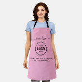 Trendy Modern Salon Logo Apron エプロン (着用した状態)