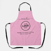  Trendy Modern Salon Logo Apron エプロン (正面)
