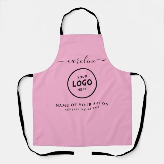 Trendy Modern Salon Logo Apron エプロン (正面)