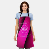 Trendy Modern Salon Logo Apron エプロン (着用した状態)