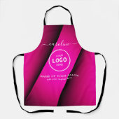  Trendy Modern Salon Logo Apron エプロン (正面)