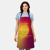 Trendy Modern Salon Logo Apron エプロン (着用した状態)