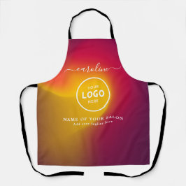 Trendy Modern Salon Logo Apron エプロン